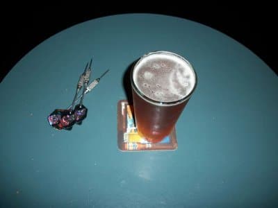 beerdarts Darts and a frosty glass of beer.
