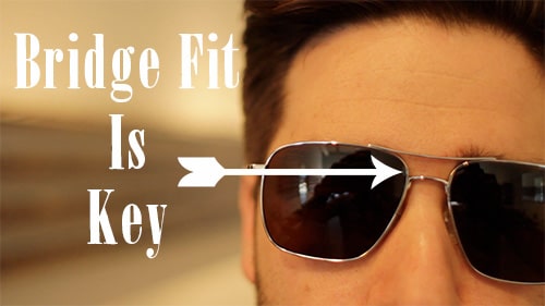 How we choose fitted sunglasses on man face.