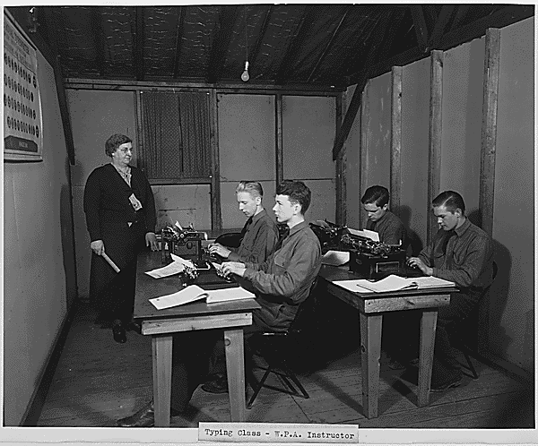 Teacher giving training to students in the classroom.