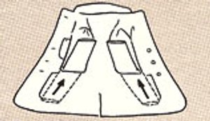 packing a dress coat Sleeves up to the lower portion is about even with armhole when folded.