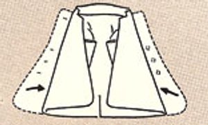 how to pack a dress coat Fold front side parts of coat over sleeves.