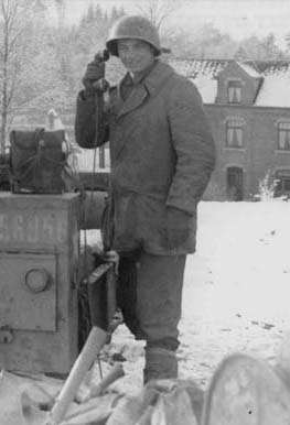 Vintage man calling illustration.