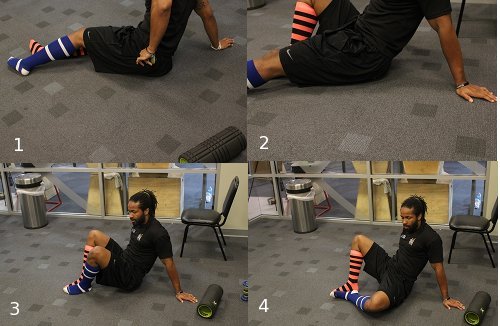 Foam roller exercises for Lacrosse or massage ball.
