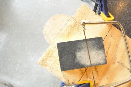 DIY wooden cribbage board jigsaw and wood board.