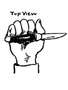 mumbleypegfirst How to play mumblety-peg game grip diagram illustration.