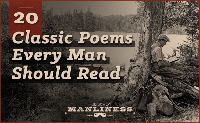 20 Classic poems every man should read,young man leaning against a tree reading.