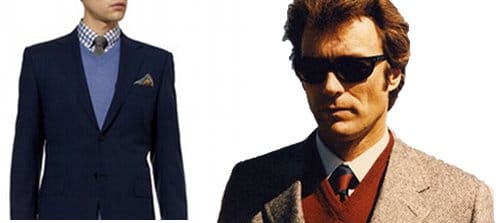 Scaling patterns while layering going from check to solid colors and texture.