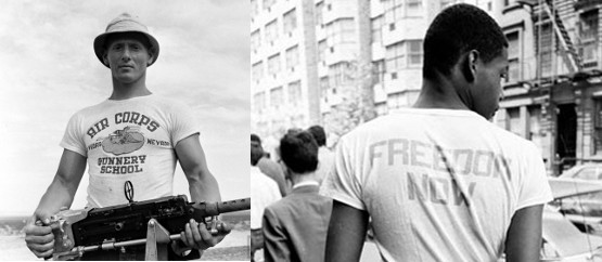 Graphic t-shirt history, vintage.