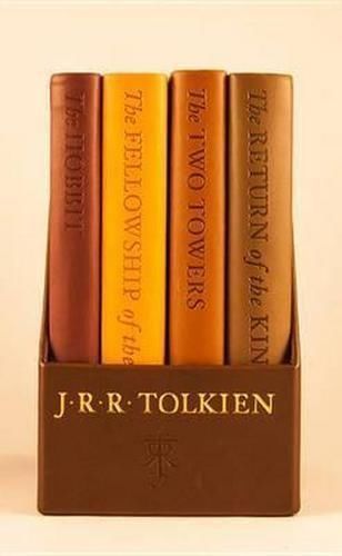 The Hobbit & The Lord of the Rings by J.R.R. Tolkien, book cover.