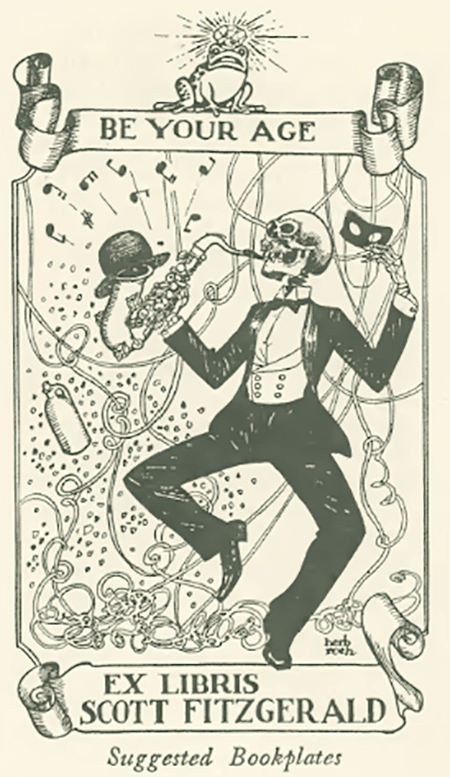 A bookplate by Scott Fitzgerald.