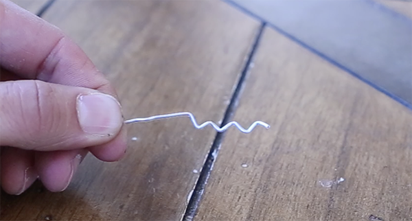 Ridges in the paper clip.